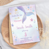 Editierbare Mädchen unter dem Party Einladung