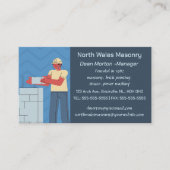 Editierbare Mason Brick Layer Business Card Visitenkarte (Vorderseite)