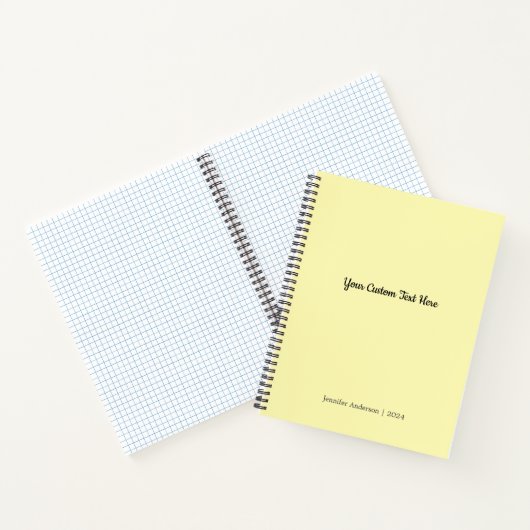 Editierbare Minimal Niedliche Lemon Chiffon Solid Notizblock (Innenseite)