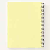 Editierbare Minimal Niedliche Lemon Chiffon Solid Notizblock (Rückseite)