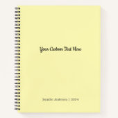 Editierbare Minimal Niedliche Lemon Chiffon Solid Notizblock (Vorderseite)