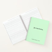 Editierbare Minimal Niedliche Schneeminze Solid Co Notizblock (Innenseite)