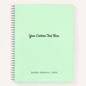 Editierbare Minimal Niedliche Schneeminze Solid Co Notizblock (Vorderseite)