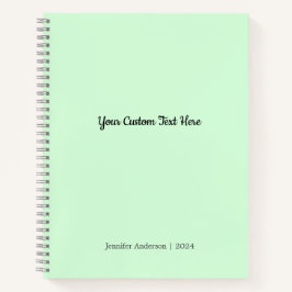 Editierbare Minimal Niedliche Schneeminze Solid Co Notizblock