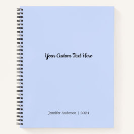 Editierbare Minimale Niedliche Pastellfarbe Blau S Notizblock