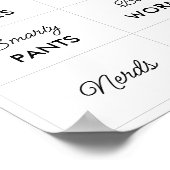 Editierbare Minimalistische 2-Abschluss Candy Bar  Poster (Ecke)