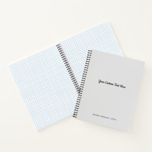 Editierbare, Minimalistische, hellgraue, solide Fa Notizblock (Innenseite)