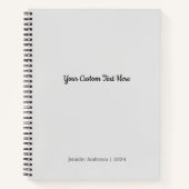 Editierbare, Minimalistische, hellgraue, solide Fa Notizblock (Vorderseite)