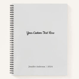 Editierbare, Minimalistische, hellgraue, solide Fa Notizblock