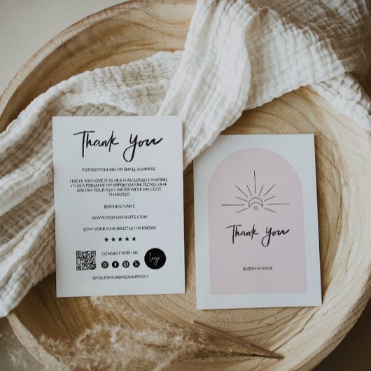 Editierbare, moderne Business Danke Card