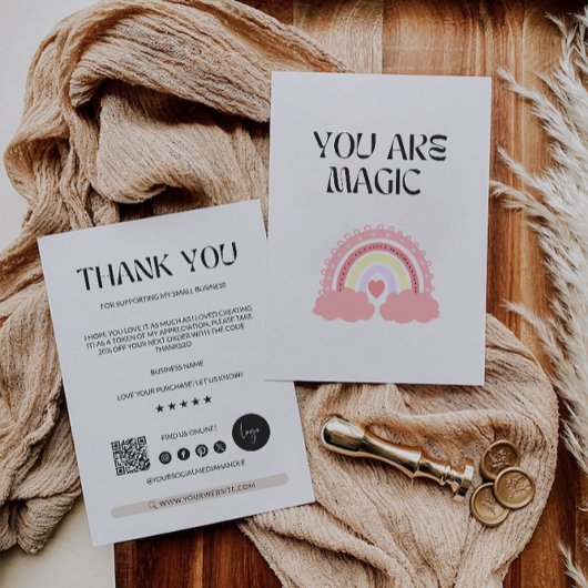 Editierbare, moderne Business Danke Card