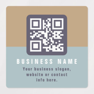 Editierbare moderne QR-Code-Vorlage Wasserdicht Etiketten