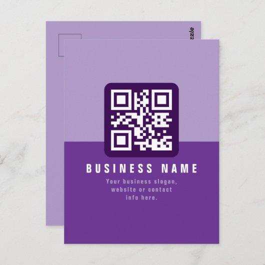 Editierbare moderne QR-Codevorlage | Äpfel Postkarte (Vorne/Hinten)