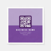 Editierbare moderne QR-Codevorlage | Äpfel Serviette (Vorderseite)
