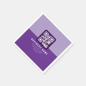 Editierbare moderne QR-Codevorlage | Äpfel Serviette (Ecke)