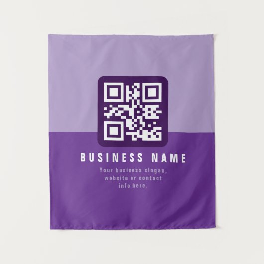 Editierbare moderne QR-Codevorlage | Äpfel Wandteppich (Vorderseite)