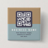 Editierbare moderne QR-Codevorlage | Farbmangel Button (Vorderseite)