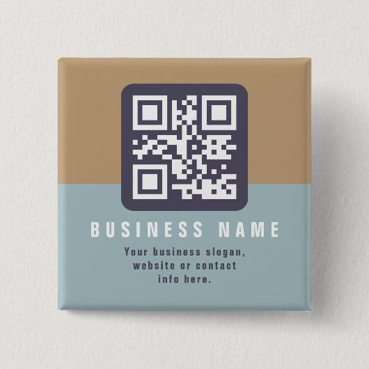 Editierbare moderne QR-Codevorlage | Farbmangel Button (Vorderseite)