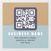 Editierbare moderne QR-Codevorlage | Farbmangel Fensteraufkleber (Blatt)