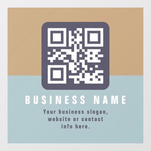 Editierbare moderne QR-Codevorlage | Farbmangel Fensteraufkleber (Blatt)