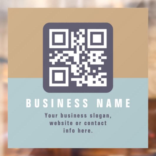 Editierbare moderne QR-Codevorlage | Farbmangel Fensteraufkleber (Blatt 2)