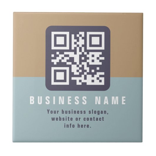 Editierbare moderne QR-Codevorlage | Farbmangel Fliese (Vorderseite)