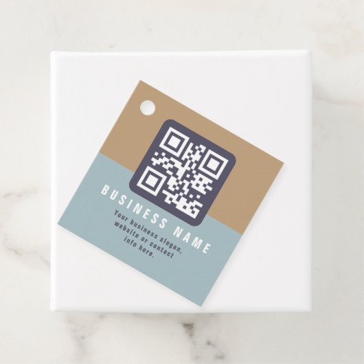 Editierbare moderne QR-Codevorlage | Farbmangel Geschenkanhänger (Beispiel)