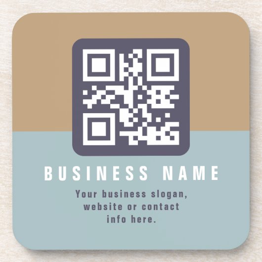 Editierbare moderne QR-Codevorlage | Farbmangel Getränkeuntersetzer (Vorderseite)