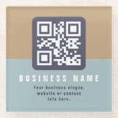 Editierbare moderne QR-Codevorlage | Farbmangel Glasuntersetzer (Vorderseite)