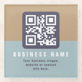 Editierbare moderne QR-Codevorlage | Farbmangel Glasuntersetzer