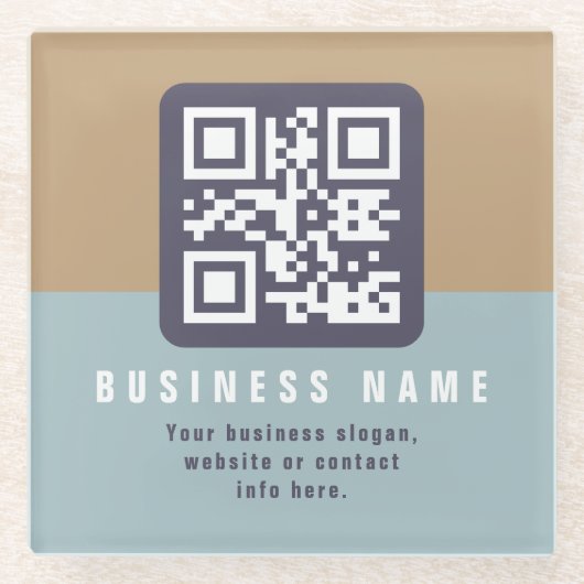 Editierbare moderne QR-Codevorlage | Farbmangel Glasuntersetzer (Vorderseite)