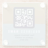 Editierbare moderne QR-Codevorlage | Farbmangel Glasuntersetzer (Rückseite)