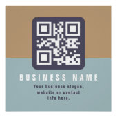 Editierbare moderne QR-Codevorlage | Farbmangel Poster (Vorderseite)