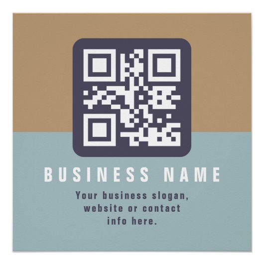 Editierbare moderne QR-Codevorlage | Farbmangel Poster (Vorderseite)