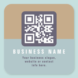 Editierbare moderne QR-Codevorlage   Farbmangel Quadratischer Aufkleber