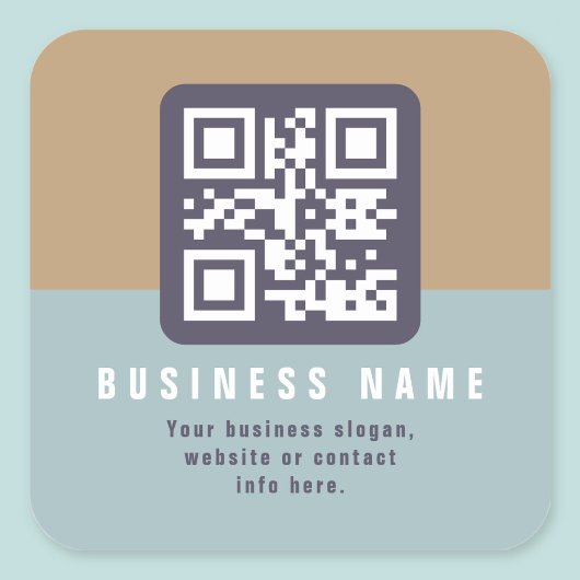 Editierbare moderne QR-Codevorlage | Farbmangel Quadratischer Aufkleber