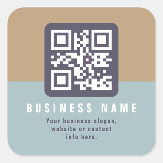 Editierbare moderne QR-Codevorlage | Farbmangel Quadratischer Aufkleber (Vorderseite)