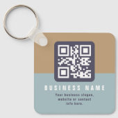 Editierbare moderne QR-Codevorlage | Farbmangel Schlüsselanhänger (Vorderseite)