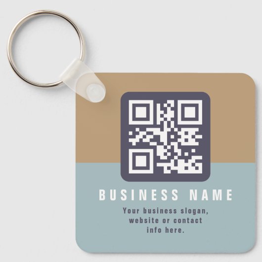 Editierbare moderne QR-Codevorlage | Farbmangel Schlüsselanhänger (Vorderseite)