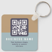 Editierbare moderne QR-Codevorlage | Farbmangel Schlüsselanhänger (Rückseite)
