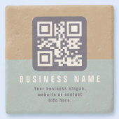 Editierbare moderne QR-Codevorlage | Farbmangel Steinuntersetzer