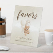 Editierbare neutrale Teddybärenfavoriten Sockelschild (In SItu)