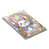 Editierbare Niedliche Rainbow School Notebook Notizblock (Rechte Seite)