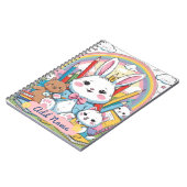 Editierbare Niedliche Rainbow School Notebook Notizblock (Linke Seite)