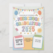 Editierbare Niedliche Vorschule Abschluss Notepad Einladung (Vorderseite)