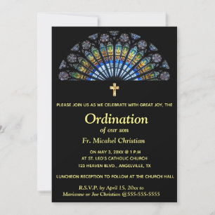 Editierbare Ordination Leihglas Einladung