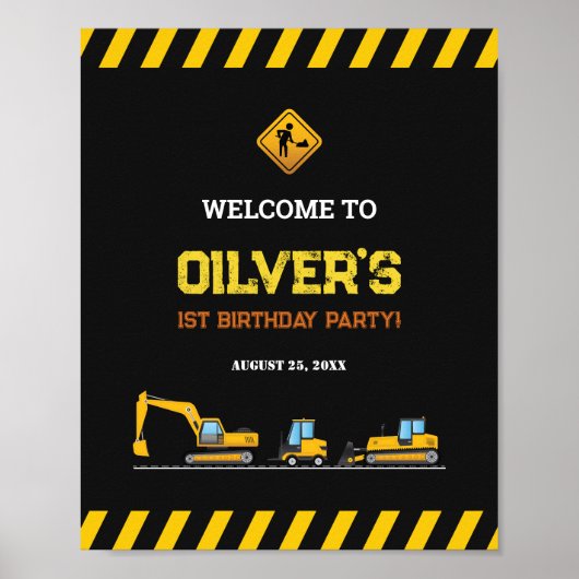 Editierbare Party-Schilder Poster (Vorne)