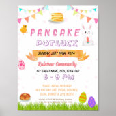 Editierbare Pfannkuchen mit Ostersonniger Flyer Poster (Vorne)