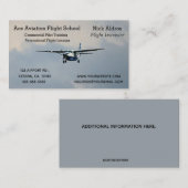 Editierbare Pilot-Flugschulungskarte Visitenkarte (Vorne/Hinten)