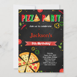 Editierbare Pizza-Einladung Einladung